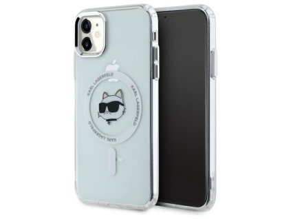 47133 karl lagerfeld iml magsafe kryt na iphone 11 klhmn61hlschh biela kovova choupette hlava
