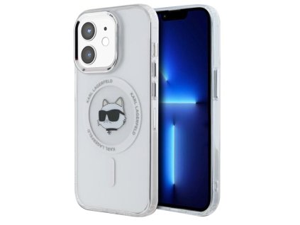 47154 karl lagerfeld iml magsafe kryt na iphone 12 iphone 12 pro klhmp12mhlschh biela kovova choupette hlava