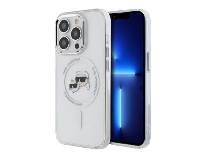 46629 karl lagerfeld iml magsafe kryt na iphone 14 pro klhmp14lhlskch biela kovova karl choupette hlava