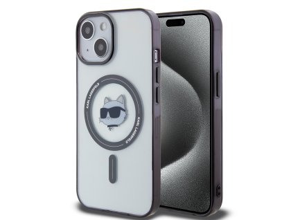 45036 karl lagerfeld iml magsafe kryt na iphone 15 plus klhmp15mhchnotk priesvitna choupette hlava