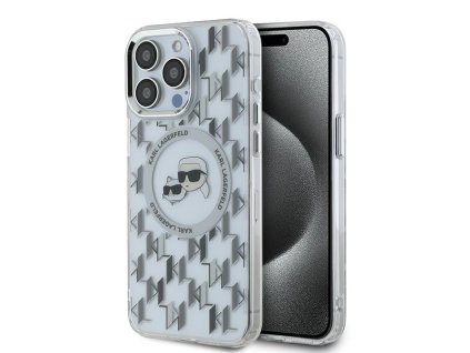45297 karl lagerfeld iml magsafe kryt na iphone 15 pro max klhmp15xhmckmht priesvitny monogram karl choupette hlava