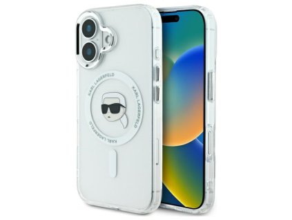 45129 karl lagerfeld iml magsafe kryt na iphone 16 plus klhmp16mhlskih biela karl hlava