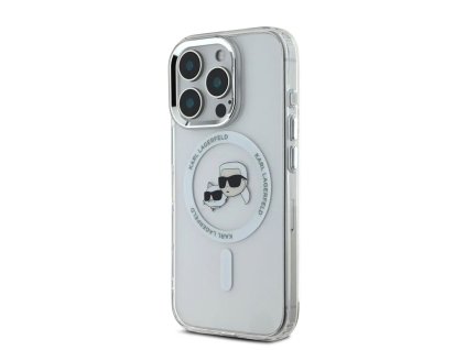 45444 karl lagerfeld iml magsafe kryt na iphone 16 pro klhmp16lhlskch biela kovova karl choupette hlava