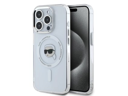 45039 karl lagerfeld iml magsafe kryt na iphone 16 pro max klhmp16xhlskih biela kovova karl hlava