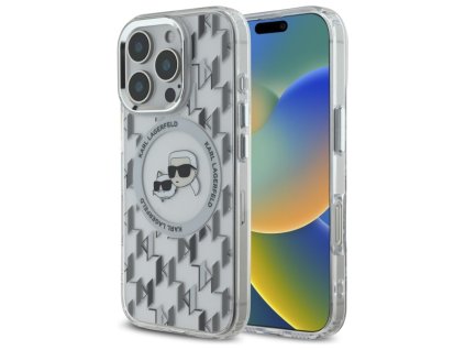 45480 2 karl lagerfeld iml magsafe kryt na iphone 16 pro max klhmp16xhmckmht priesvitny monogram karl choupette hlava