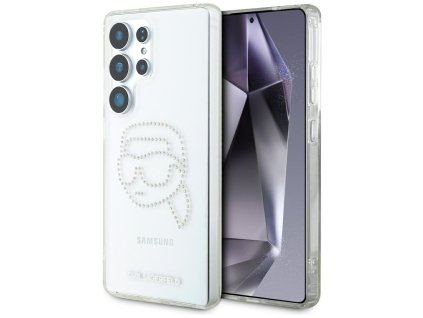 54867 karl lagerfeld iml rhinestones luxury klhcs25lhkhdcelt kryt pre samsung galaxy s25 ultra transparent karl head
