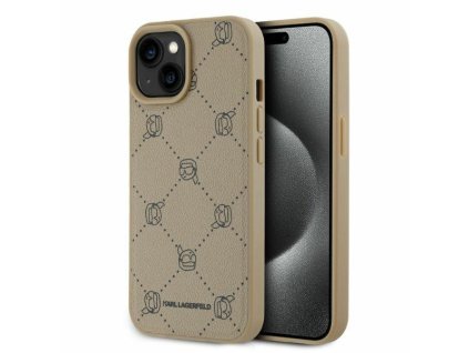 45330 karl lagerfeld kozeny kryt s magsafe na iphone 15 klhmp15spgkhphe bezovy karl hlava