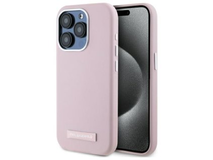 46725 karl lagerfeld kozeny kryt s magsafe na iphone 15 pro max klhmp15xpgmsrpp ruzova fw kovova platnicka