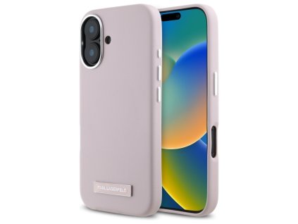 45501 karl lagerfeld kozeny kryt s magsafe na iphone 16 klhmp16spgmsrpp ruzova fw kovova platnicka
