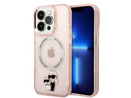 57693 karl lagerfeld kryt hardcase s magsafe pre iphone 14 pro pink iconic karl choupette