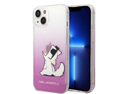 46368 karl lagerfeld pevny kryt klhcp14mcfnrcpi na iphone 14 plus ruzovy choupette fun