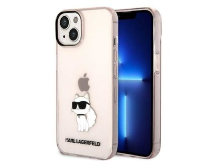 46374 karl lagerfeld pevny kryt klhcp14mhnchtcp na iphone 14 plus ruzovy ikonik choupette