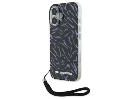 46431 karl lagerfeld pevny kryt klhcp16shzbpkccu na iphone 16 fialovy zebra so snurkou