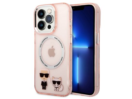 43278 karl lagerfeld pevny kryt s magsafe na iphone 14 pro klhmp14lhkcp ruzovy karl choupette aluminium