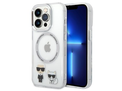 42951 karl lagerfeld pevny kryt s magsafe na iphone 14 pro max klhmp14xhkct priesvitny karl choupette aluminium