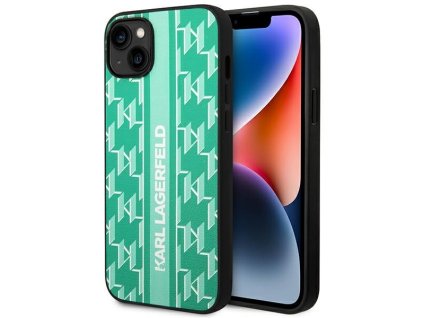 43179 karl lagerfeld pevny kryt s monogramom na iphone 14 plus klhcp14mpgklskn zeleny pruh green stripe