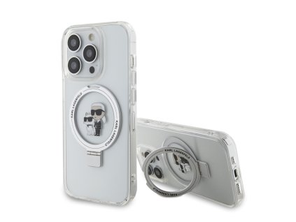 43266 karl lagerfeld pevny kryt s prstenom a magsafe na iphone 14 pro klhmp14lhmrskch biely karl choupette