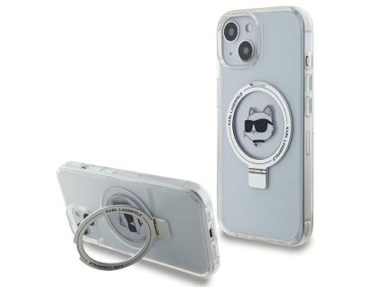 43086 karl lagerfeld pevny kryt s prstenom a magsafe na iphone 15 plus klhmp15mhmrschh biela choupette head