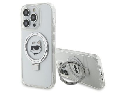 45282 karl lagerfeld pevny kryt s prstenom a magsafe na iphone 15 pro max klhmp15xhmrschh biela choupette head