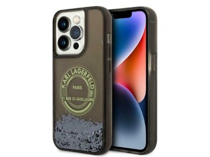 45912 karl lagerfeld pevny kryt s tekutymi trblietkami na iphone 14 pro klhcp14llcrsgrk rsg