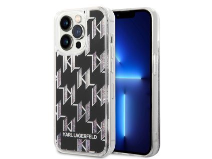 46122 karl lagerfeld pevny kryt s tekutymi trblietkami na iphone 14 pro klhcp14llmnmk monogram