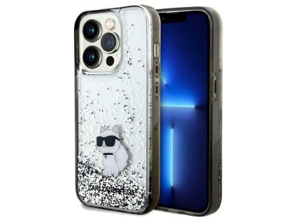 46224 karl lagerfeld pevny kryt s tekutymi trblietkami na iphone 14 pro max klhcp14xlkcnsk priesvitny choupette