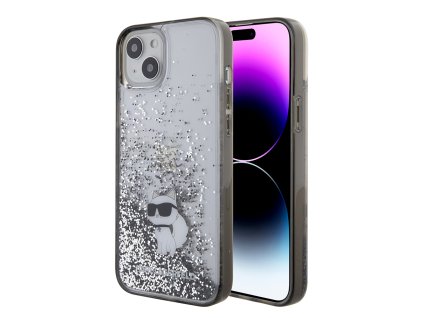 46236 karl lagerfeld pevny kryt s tekutymi trblietkami na iphone 15 plus klhcp15mlkcnsk priesvitny choupette