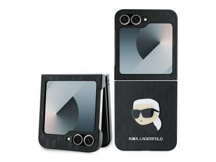49047 karl lagerfeld saffiano tvrdy obal na telefon klhczf6pgkskihk samsung galaxy z flip6 monogram head pin