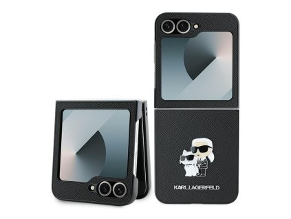 49050 karl lagerfeld saffiano tvrdy obal na telefon klhczf6sapkcnpk samsung galaxy z flip6 karl choupette kovovy pin