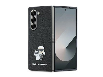 49041 karl lagerfeld saffiano tvrdy obal na telefon klhczfd6sapkcnpk samsung galaxy z fold6 karl choupette kovovy pin