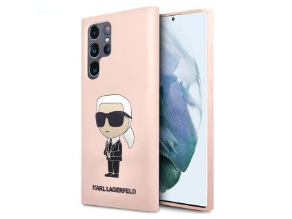 48261 karl lagerfeld silicone klhcs23lsnikbcp kryt na samsung galaxy s23 ultra ruzovy ikonik