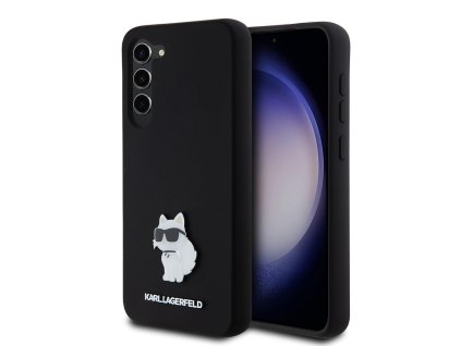 48264 karl lagerfeld silicone klhcs23msmhcnpk kryt na samsung galaxy s23 plus choupette kovovy odznak