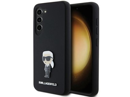 48273 karl lagerfeld silicone klhcs23msmhknpk kryt na samsung galaxy s23 plus ikonik kovovy odznak