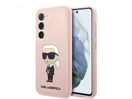 48279 karl lagerfeld silicone klhcs23msnikbcp kryt na samsung galaxy s23 plus ruzovy ikonik