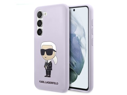 48282 karl lagerfeld silicone klhcs23msnikbcu kryt na samsung galaxy s23 plus fialovy ikonik