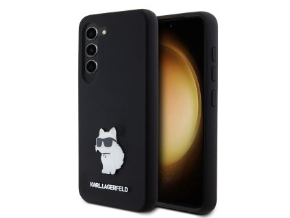 48285 karl lagerfeld silicone klhcs23ssmhcnpk kryt na samsung galaxy s23 choupette kovovy odznak