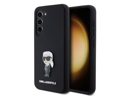 48294 karl lagerfeld silicone klhcs23ssmhknpk kryt na samsung galaxy s23 ikonik kovovy odznak
