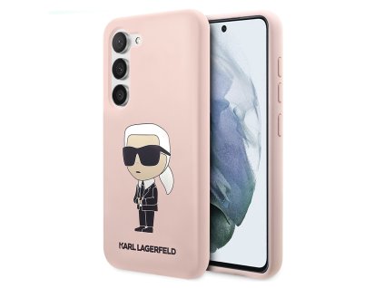 48303 karl lagerfeld silicone klhcs23ssnikbcp kryt na samsung galaxy s23 ruzovy ikonik