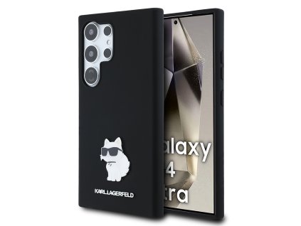 48189 karl lagerfeld silicone klhcs24lsmhcnpk kryt na samsung galaxy s24 ultra choupette kovovy odznak