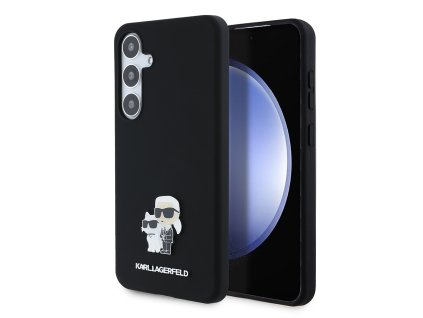 48207 karl lagerfeld silicone klhcs24msmhkcnpk kryt na samsung galaxy s24 plus karl choupette kovovy odznak