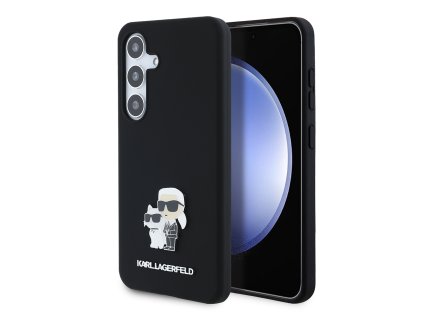 48225 karl lagerfeld silicone klhcs24ssmhkcnpk kryt na samsung galaxy s24 karl choupette kovovy odznak