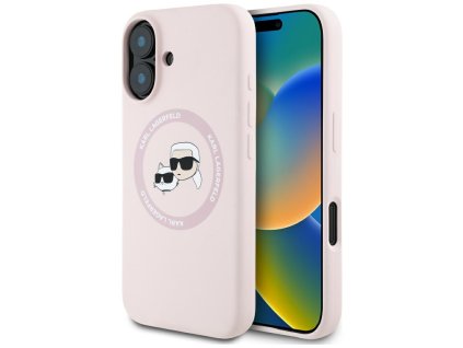 58602 karl lagerfeld silicone magsafe kryt pre iphone 16 ruzovy karl choupette