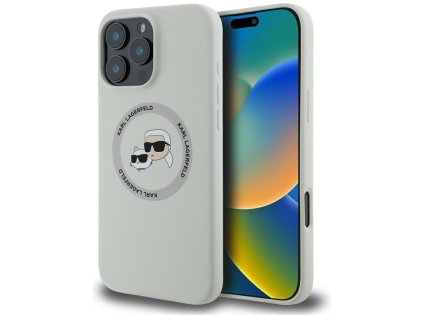 58596 karl lagerfeld silicone magsafe kryt pre iphone 16 pro bezovy karl choupette
