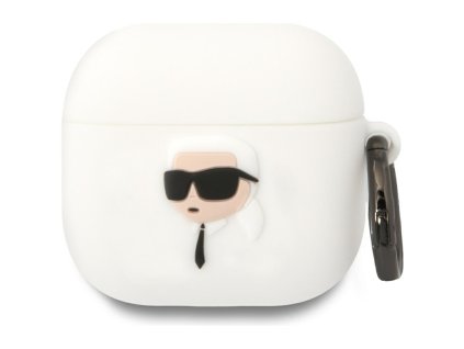 55131 karl lagerfeld silicone nft karl head 3d kla4runikh silikonove puzdro s 3d motivom karl head pre apple airpods 4 biele