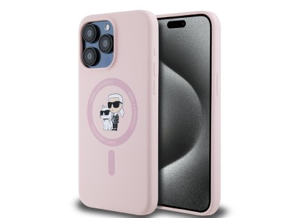 46638 karl lagerfeld silikonovy kruzkovy kryt s magsafe na iphone 15 pro max klhmp15xscmkcrhp ruzovy karl choupette