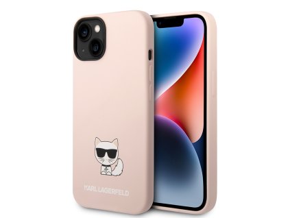 45807 karl lagerfeld silikonovy kryt na iphone 14 plus klhcp14mslctpi ruzovy choupette body