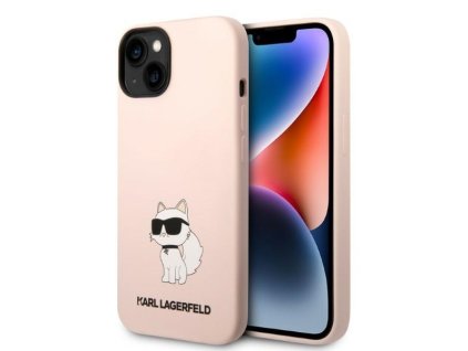 45822 karl lagerfeld silikonovy kryt na iphone 14 plus klhcp14msnchbcp ruzova choupette