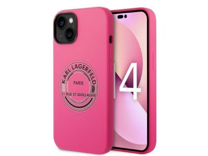 45831 karl lagerfeld silikonovy kryt na iphone 14 plus klhcp14msrsgrcf ruzovy rsg