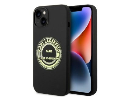 45834 karl lagerfeld silikonovy kryt na iphone 14 plus klhcp14msrsgrck cierny rsg
