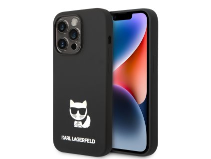 45837 karl lagerfeld silikonovy kryt na iphone 14 pro max klhcp14xslctbk choupette cierny
